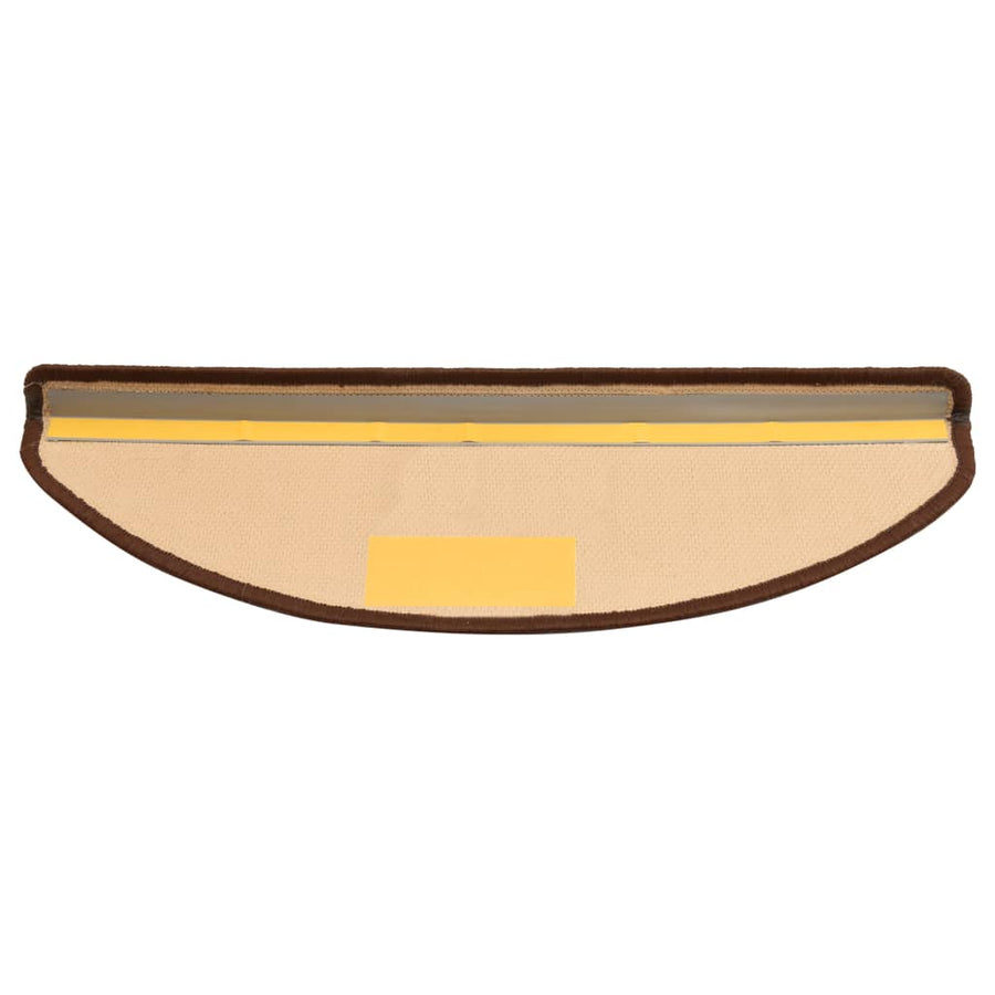 Trapmatten Zelfklevend 10 St 65X21X4 Cm Bruin Halfrond