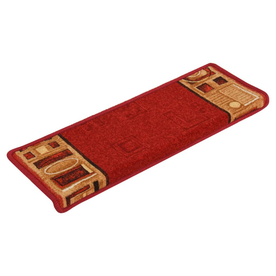 Trapmatten zelfklevend 5 st 65x21x4 cm rood