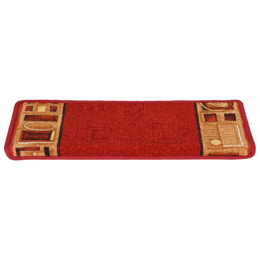 Trapmatten zelfklevend 5 st 65x21x4 cm rood