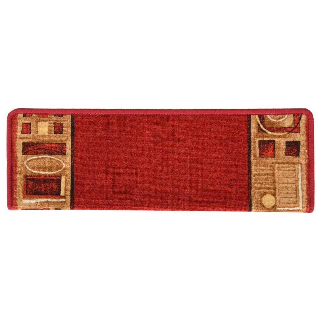 Trapmatten Zelfklevend 10 St 65X21X4 Cm Rood Rechthoekig