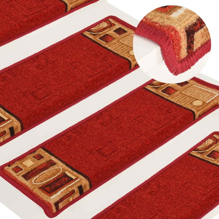 Trapmatten Zelfklevend 10 St 65X21X4 Cm Rood Rechthoekig