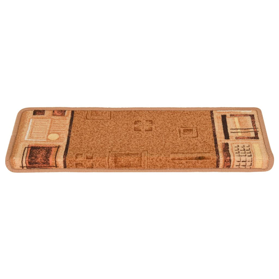 Trapmatten Zelfklevend 5 St 65X21X4 Cm Beige Rechthoekig