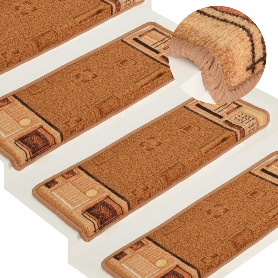 Trapmatten Zelfklevend 5 St 65X21X4 Cm Beige Rechthoekig