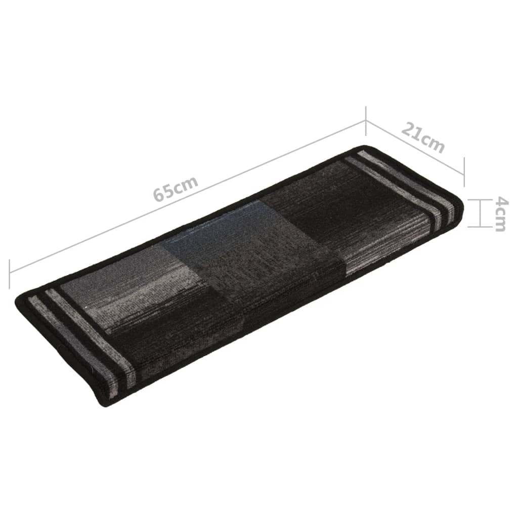 Trapmatten Zelfklevend 5 St 65X21X4 Cm Zwart En Grijs Rechthoekig