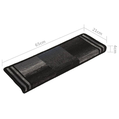 Trapmatten Zelfklevend 5 St 65X21X4 Cm Zwart En Grijs Rechthoekig