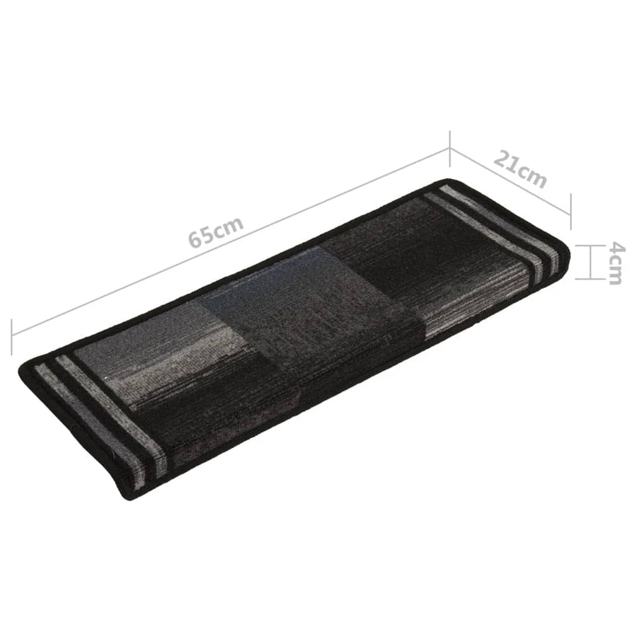 Trapmatten Zelfklevend 5 St 65X21X4 Cm Zwart En Grijs Rechthoekig