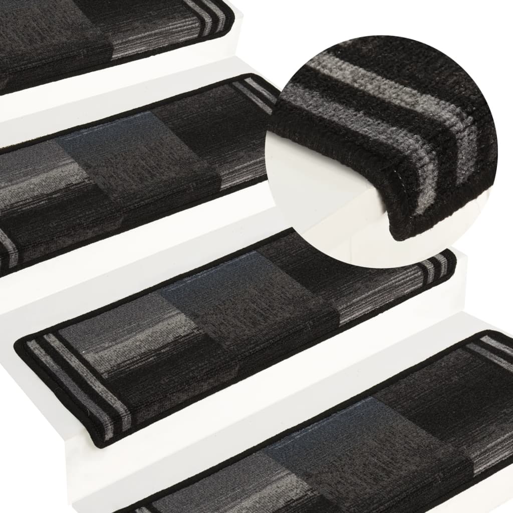 Trapmatten Zelfklevend 5 St 65X21X4 Cm Zwart En Grijs Rechthoekig