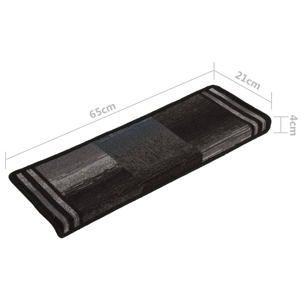 Trapmatten Zelfklevend 10 St 65X21X4 Cm Zwart En Grijs Rechthoekig