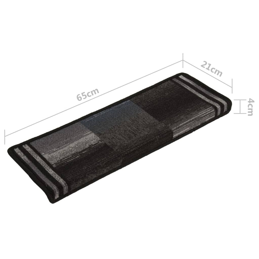 Trapmatten Zelfklevend 10 St 65X21X4 Cm Zwart En Grijs Rechthoekig