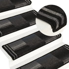 Trapmatten 10 st 65x21x4 cm zwart grijs