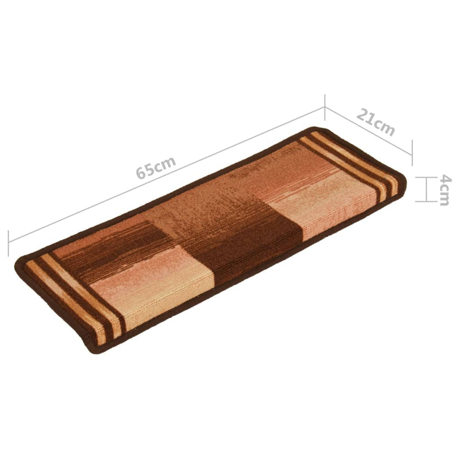 Trapmatten Zelfklevend 5 St 65X21X4 Cm Bruin Rechthoekig