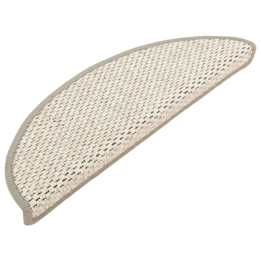Trapmatten zelfklevend 15 st sisal-look 56x17x3 cm beige 56 x 20 cm Beige