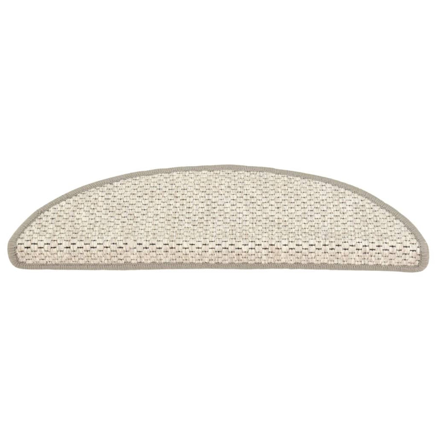 Trapmatten zelfklevend 15 st sisal-look 56x17x3 cm beige 56 x 20 cm Beige