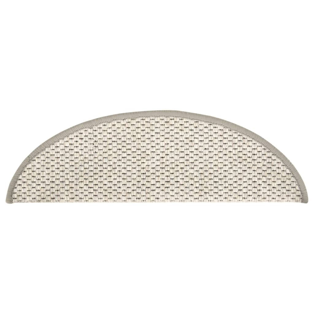 Trapmatten zelfklevend 15 st sisal-look 56x17x3 cm beige 56 x 20 cm Beige