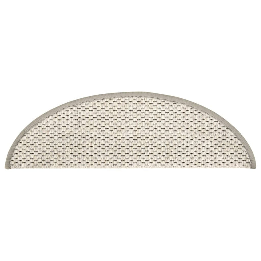 Trapmatten zelfklevend 15 st sisal-look 56x17x3 cm beige 56 x 20 cm Beige