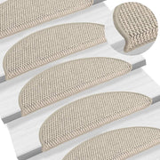 Trapmatten 15 st sisal-look 56x17x3cm taupe