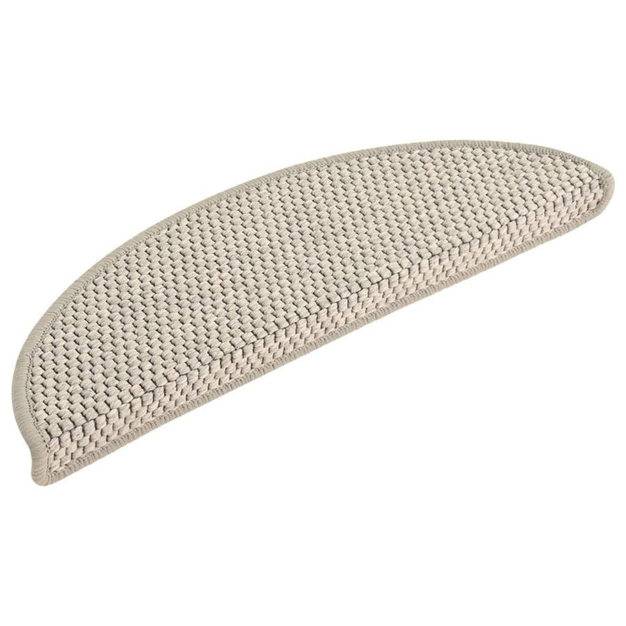 Trapmatten zelfklevend 15 st sisal-look 56x17x3 cm taupe 56 x 20 cm Taupe