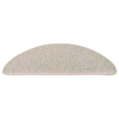 Trapmatten zelfklevend 15 st sisal-look 56x17x3 cm taupe 56 x 20 cm Taupe