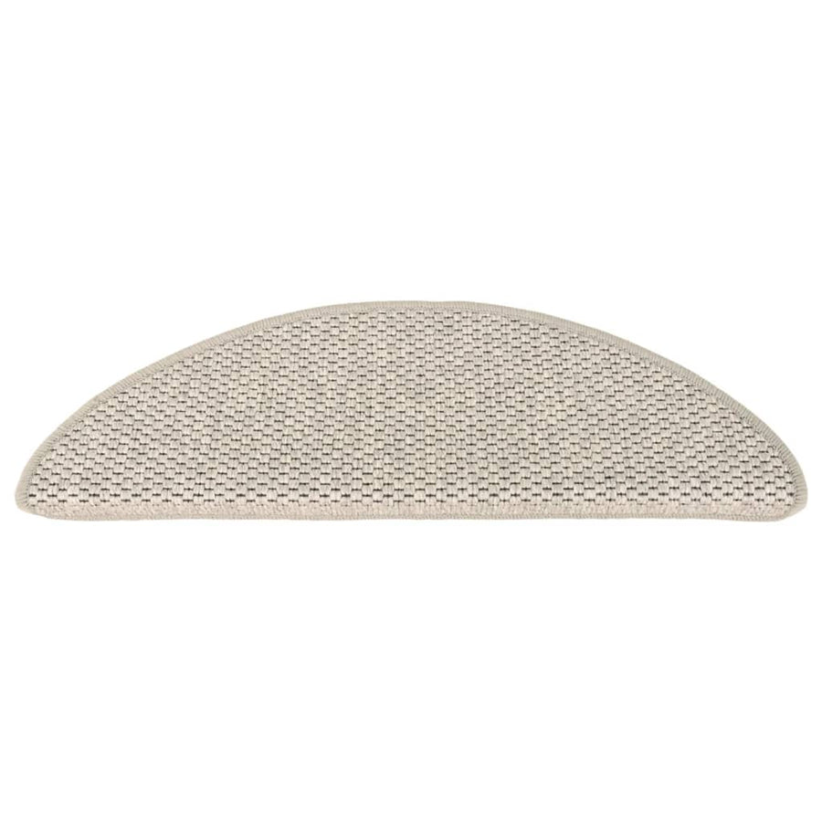 Trapmatten zelfklevend 15 st sisal-look 56x17x3 cm taupe 56 x 20 cm Taupe