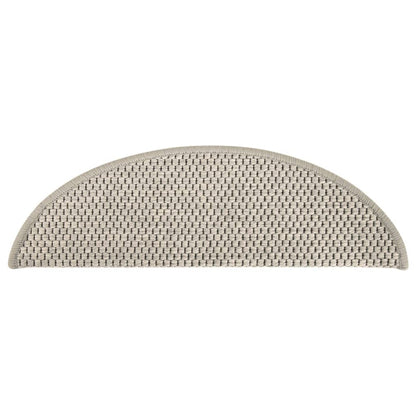 Trapmatten zelfklevend 15 st sisal-look 56x17x3 cm taupe 56 x 20 cm Taupe