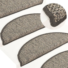 Trapmatten zelfklevend 15 st sisal-look 56x17x3cm zilverkleurig 56 x 20 cm Zilver