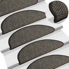Trapmatten 15 stuks 56x17x3 cm sisal-look antraciet