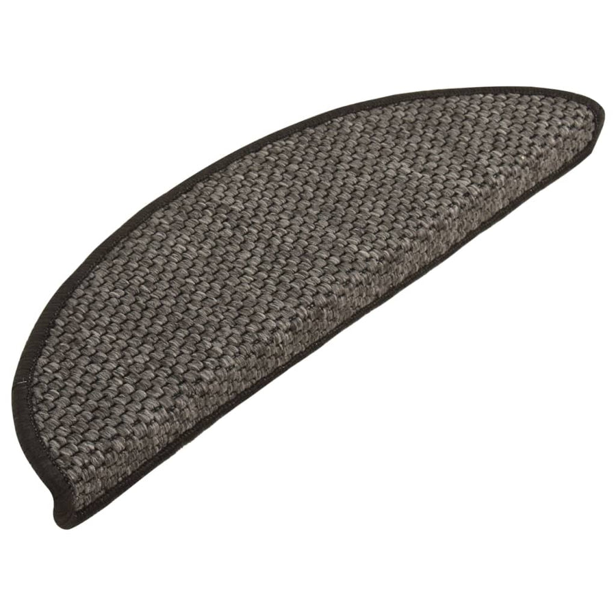 Trapmatten zelfklevend 15st sisal-look 56x17x3cm antracietkleur 56 x 20 cm Antraciet
