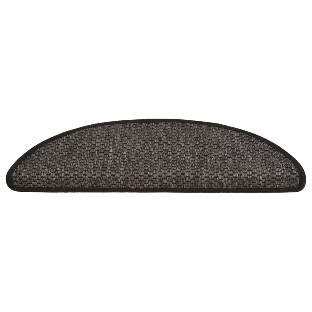Trapmatten zelfklevend 15st sisal-look 56x17x3cm antracietkleur 56 x 20 cm Antraciet