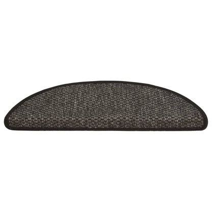 Trapmatten zelfklevend 15st sisal-look 56x17x3cm antracietkleur 56 x 20 cm Antraciet