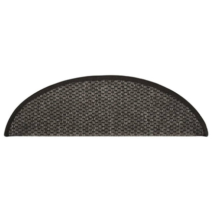 Trapmatten zelfklevend 15st sisal-look 56x17x3cm antracietkleur 56 x 20 cm Antraciet