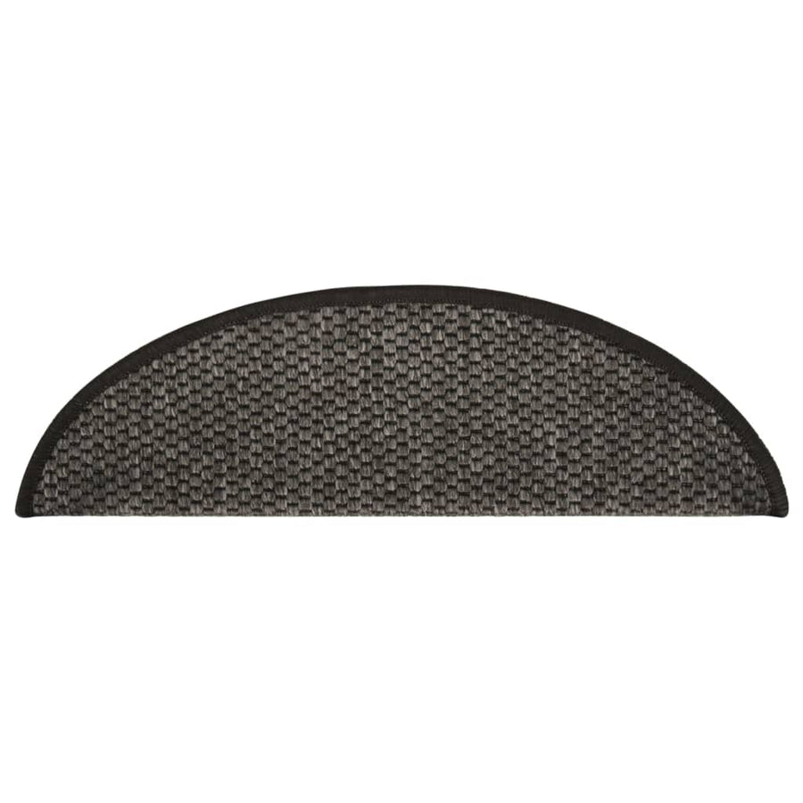 Trapmatten zelfklevend 15st sisal-look 56x17x3cm antracietkleur 56 x 20 cm Antraciet