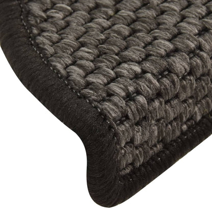 Trapmatten zelfklevend 15st sisal-look 56x17x3cm antracietkleur 56 x 20 cm Antraciet