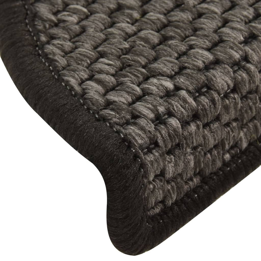 Trapmatten zelfklevend 15st sisal-look 56x17x3cm antracietkleur 56 x 20 cm Antraciet