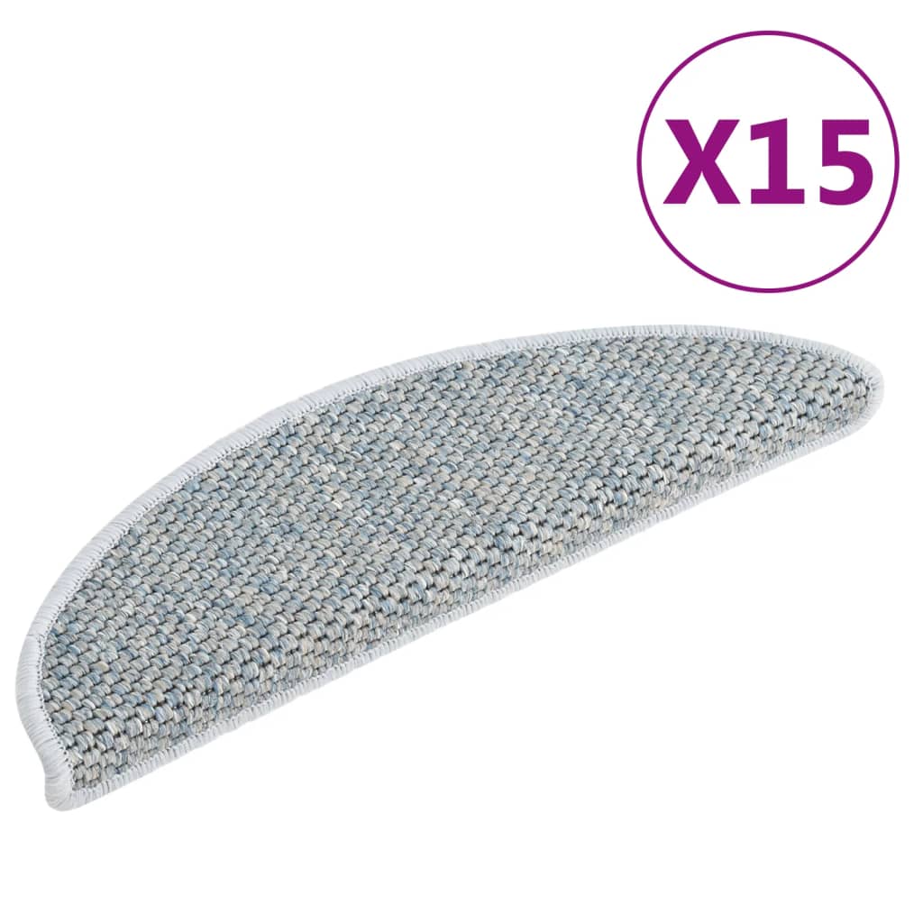 Trapmatten Zelfklevend Sisal-Look 56X17X3 Cm 56 x 20 cm Blauw