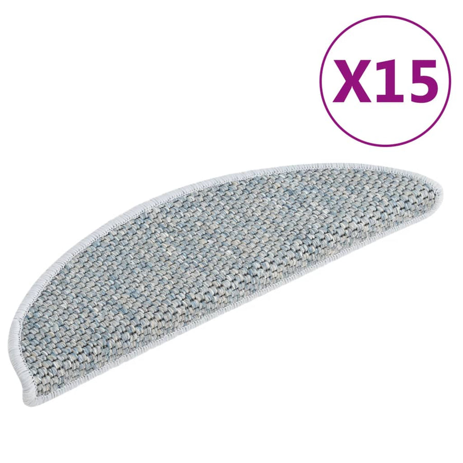 Trapmatten Zelfklevend Sisal-Look 56X17X3 Cm 56 x 20 cm Blauw