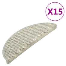 Trapmatten zelfklevend 15 st sisal-look 56x17x3 cm grijs 56 x 20 cm Grijs