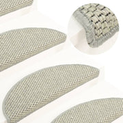 Trapmatten 15 st sisal-look lichtgroen 56x17x3 cm