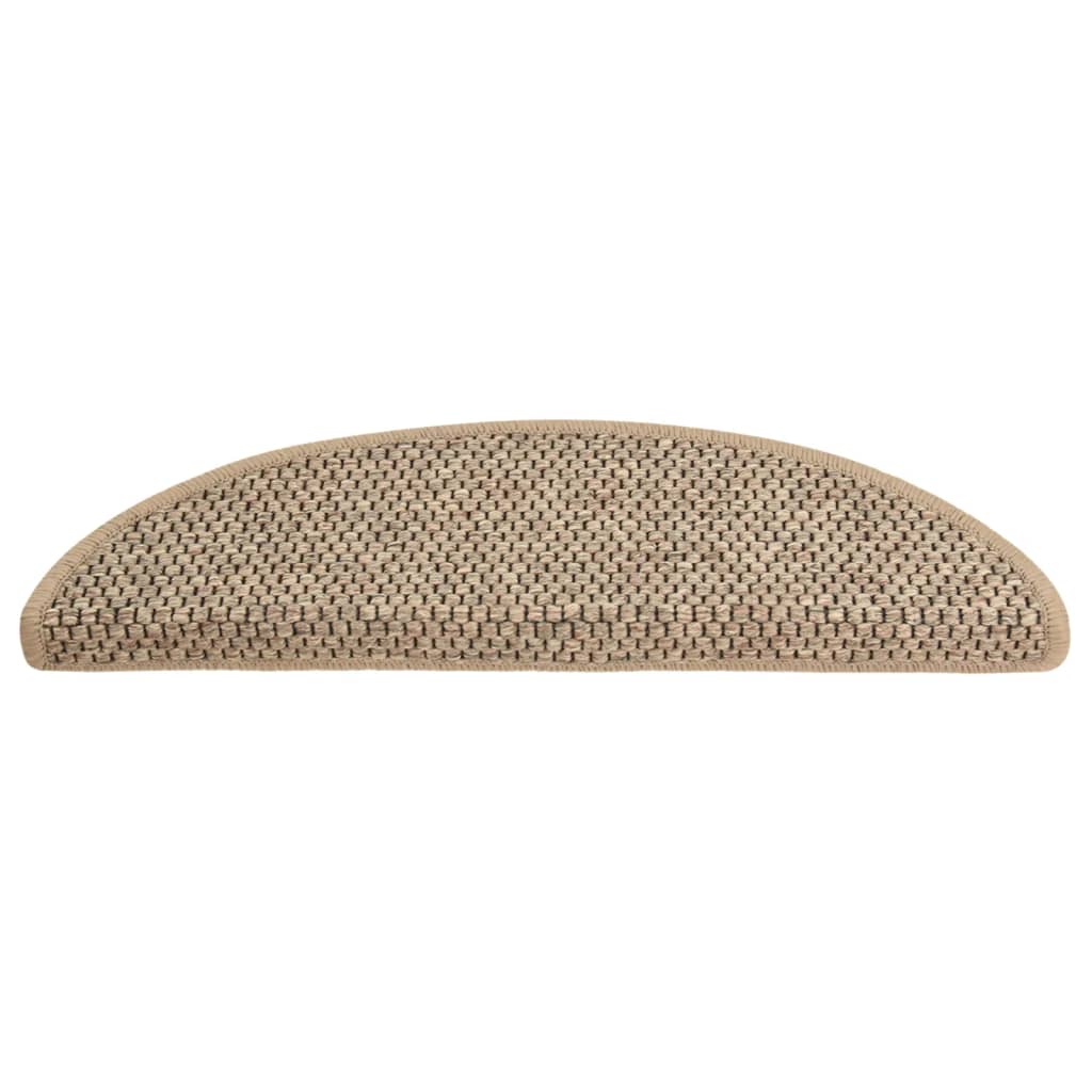 Trapmatten zelfklevend 15 st sisal-look 56x17x3 cm donkerbeige 56 x 20 cm Donkerbeige