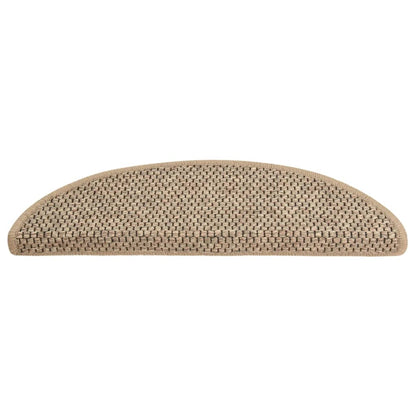 Trapmatten zelfklevend 15 st sisal-look 56x17x3 cm donkerbeige 56 x 20 cm Donkerbeige