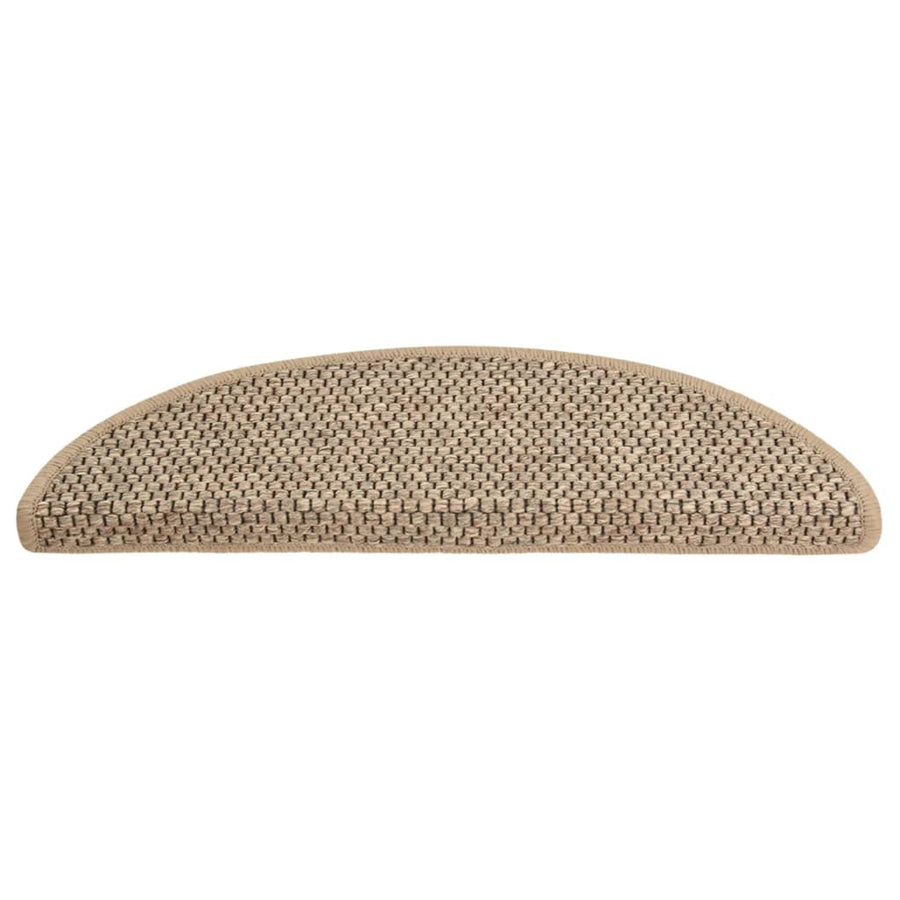 Trapmatten zelfklevend 15 st sisal-look 56x17x3 cm donkerbeige 56 x 20 cm Donkerbeige