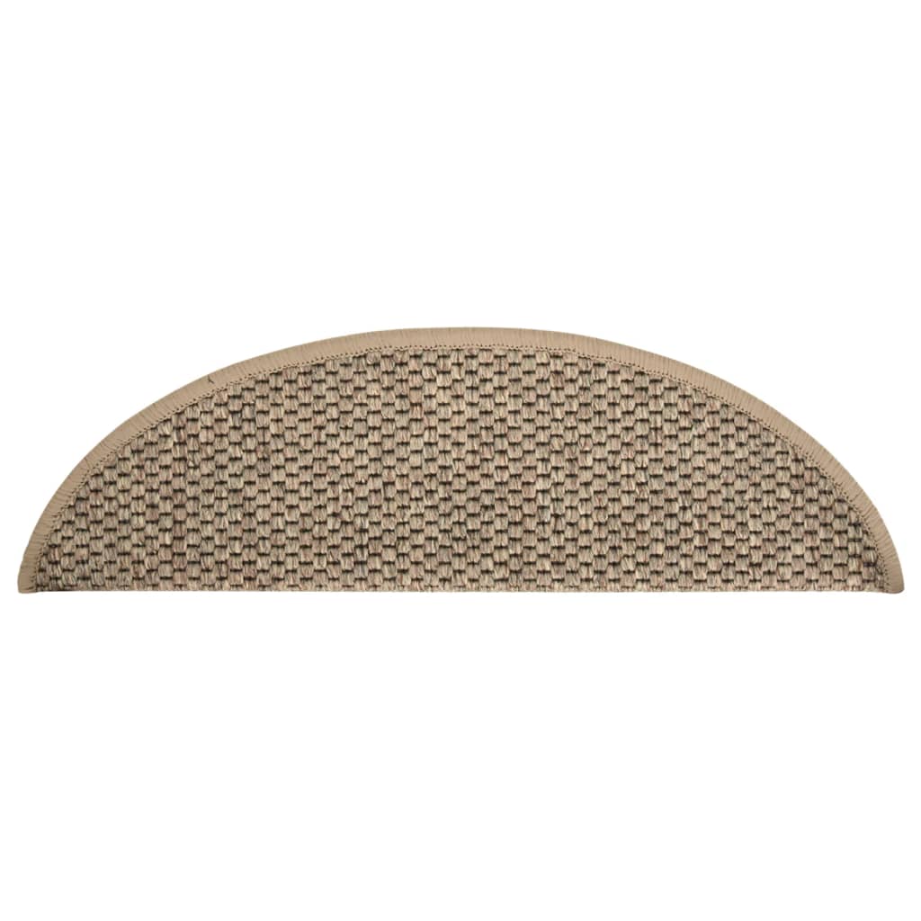 Trapmatten zelfklevend 15 st sisal-look 56x17x3 cm donkerbeige 56 x 20 cm Donkerbeige