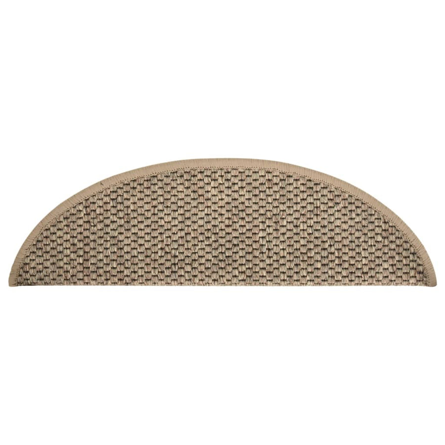 Trapmatten zelfklevend 15 st sisal-look 56x17x3 cm donkerbeige 56 x 20 cm Donkerbeige