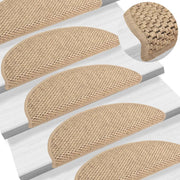 Trapmatten 15 st sisal-look 56x17 cm zandkleurig