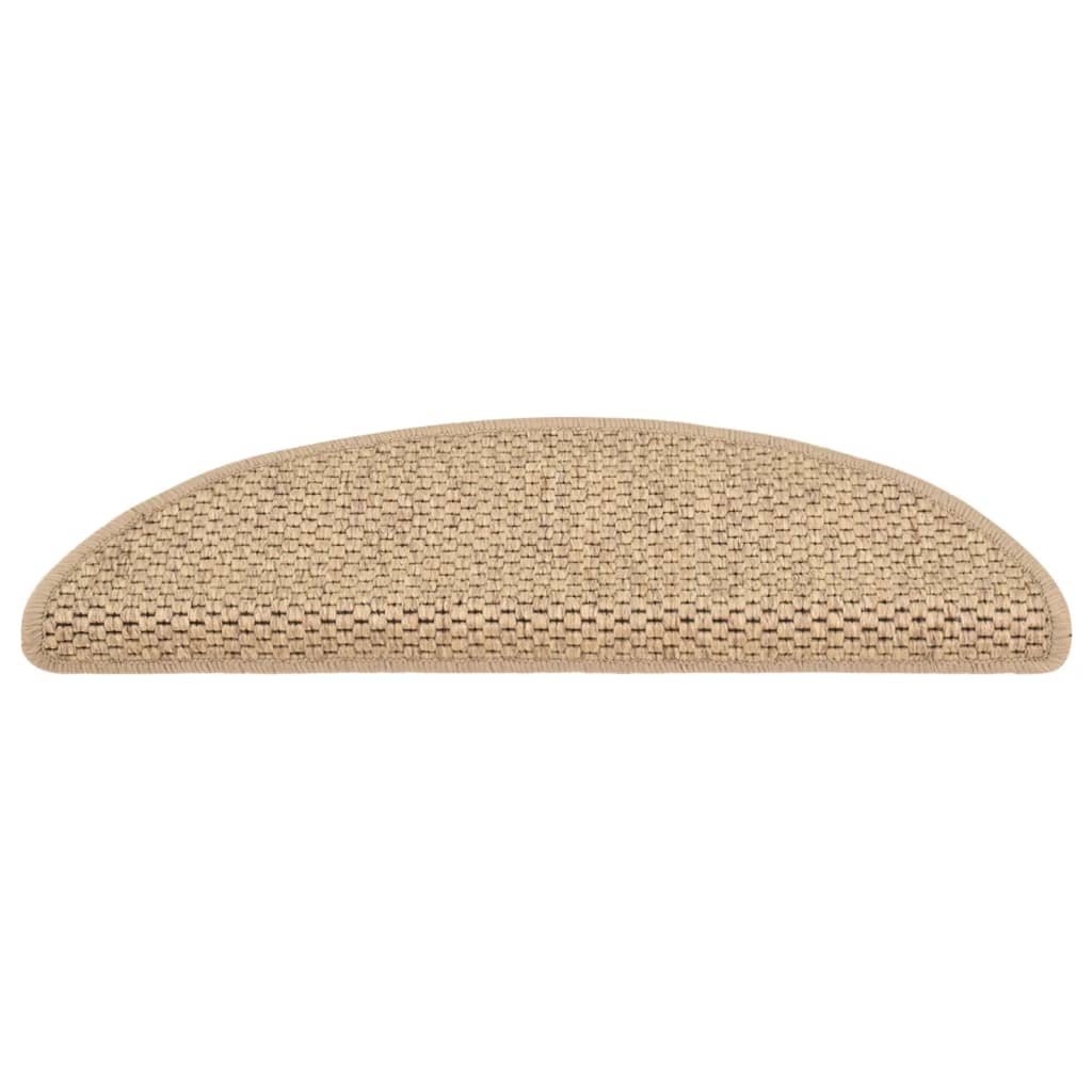 Trapmatten zelfklevend 15 st sisal-look 56x17x3 cm zandkleurig 56 x 20 cm Zand