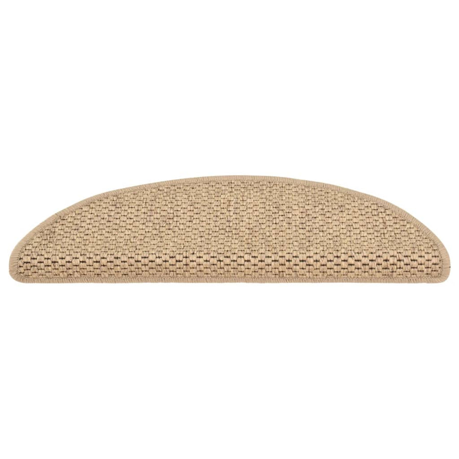 Trapmatten zelfklevend 15 st sisal-look 56x17x3 cm zandkleurig 56 x 20 cm Zand