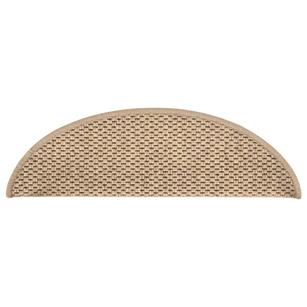 Trapmatten zelfklevend 15 st sisal-look 56x17x3 cm zandkleurig 56 x 20 cm Zand
