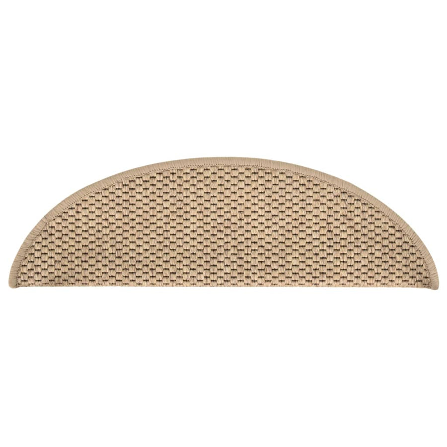 Trapmatten zelfklevend 15 st sisal-look 56x17x3 cm zandkleurig 56 x 20 cm Zand