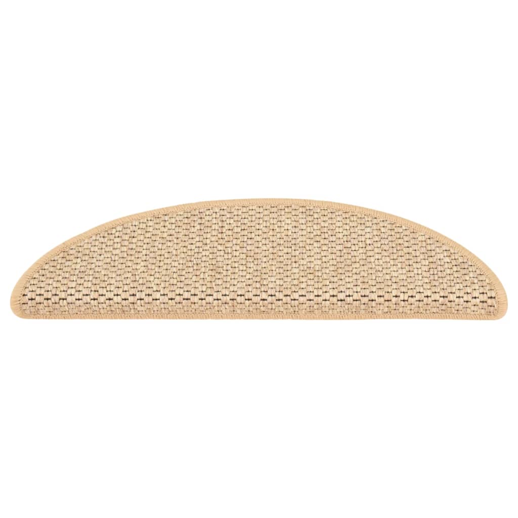 Trapmatten zelfklevend 15 st sisal-look 56x17x3 cm lichtbeige 56 x 20 cm Lichtbeige