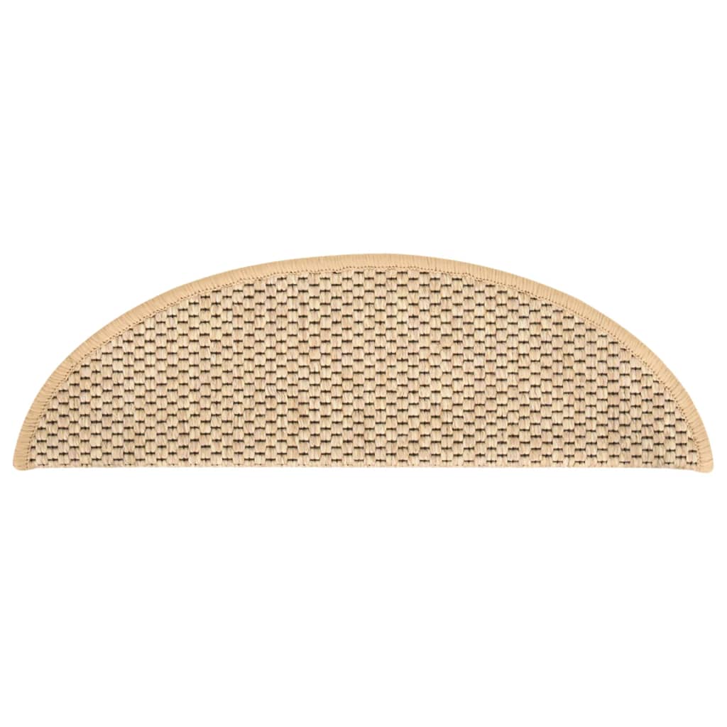 Trapmatten zelfklevend 15 st sisal-look 56x17x3 cm lichtbeige 56 x 20 cm Lichtbeige