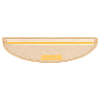 Trapmatten zelfklevend 15 st sisal-look 56x17x3 cm lichtbeige 56 x 20 cm Lichtbeige